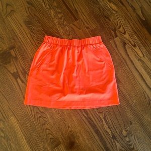Lou & Grey Neon Orange Zip Pocket Skort